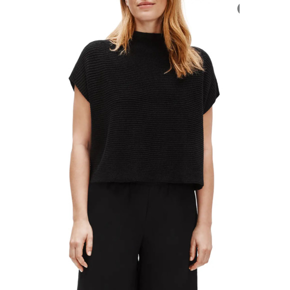 Eileen Fisher Funnel Neck Boxy Crop 
